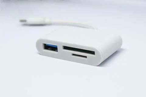 USB Type C Card Reader Adapter Stock Photos