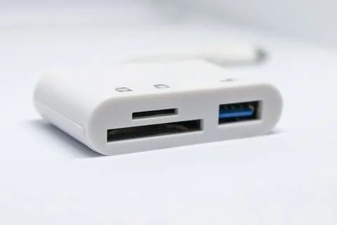 USB Type C Card Reader Adapter Stock Photos