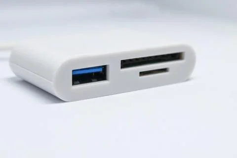 USB Type C Card Reader Adapter Stock Photos