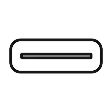 USB type c charger icon mark in filled style Stock Illustration
