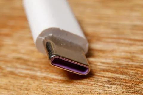 USB type C charging and data cable Stock Photos