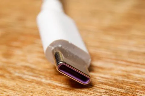 USB type C charging and data cable Stock Photos