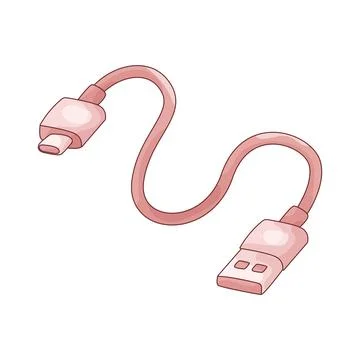Usb type-c charging cable Stock Illustration