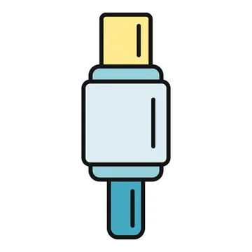 Usb type c connector for data transfer Stock Illustration