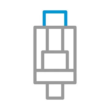 USB Type C connector icon. Concept of technology, connection, and data tran.. Illustrazione stock