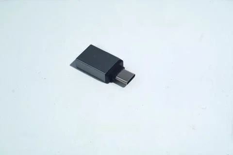 USB Type C male adapter, converter from USB 3.0 to Type-C, OTG cable with w.. Stock Photos
