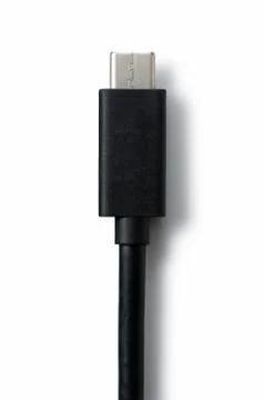 Usb-type c placed on white background Stock Photos