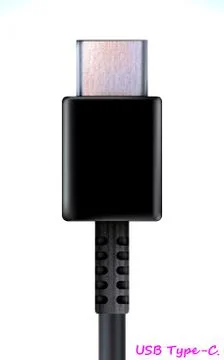 USB type-C realistic Black cable Plug Vector. Universal Headphone Usb Port Stock Illustration