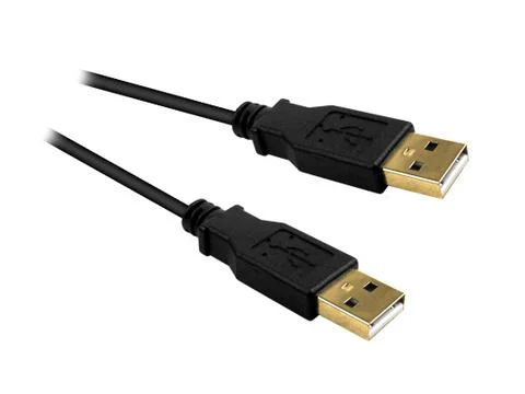 USB Type-A Cable with Gold Plated Connectors Stock Photos