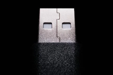 USB Type-A Cable Plug Macro Electronics Technology Close-Up Foto stock