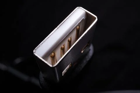 USB Type-A Cable Plug Macro Electronics Technology Close-Up Foto stock