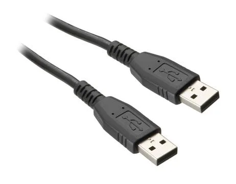 USB Type-A Cable with Silver Connectors Stock Photos