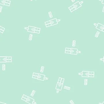 Usb type a line seamless pattern Stock Illustration