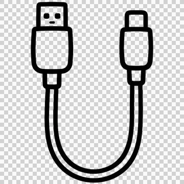 USB Type A to USB Type C charging Stock-Illustration