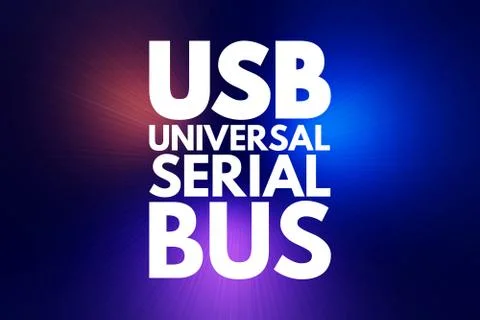 USB - Universal Serial Bus acronym, technology concept background Illustrazione stock
