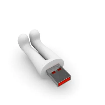 Usb unterhalb Stock Illustration