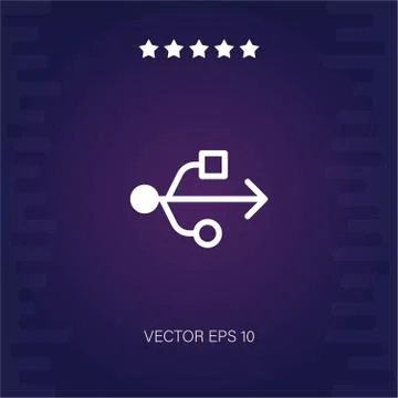 Usb vector icon Illustrazione stock