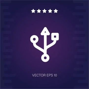 Usb vector icon Stock Illustration