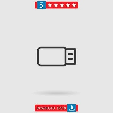 Usb vector icon Stock Illustration