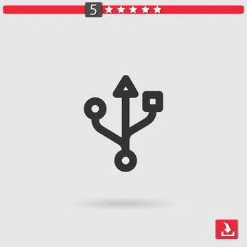 Usb vector icon Stock Illustration