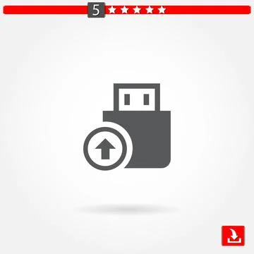 Usb vector icon Stock Illustration