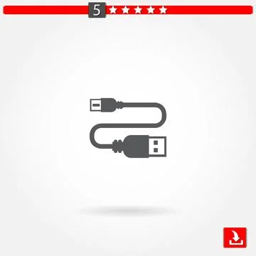 Usb vector icon Stock Illustration