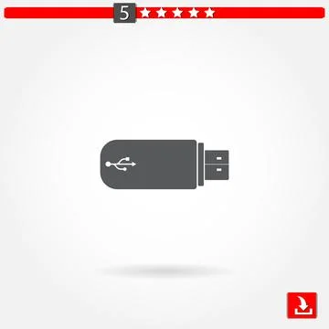 Usb vector icon Stock Illustration