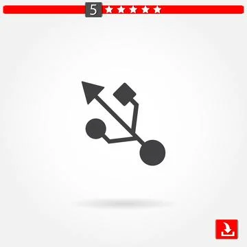 Usb vector icon Stock Illustration
