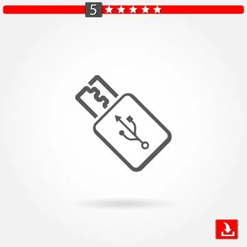 Usb vector icon Stock Illustration