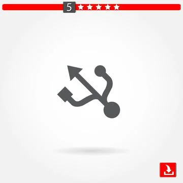 Usb vector icon Stock Illustration