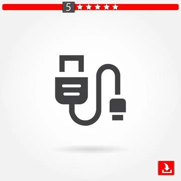 Usb vector icon Stock Illustration