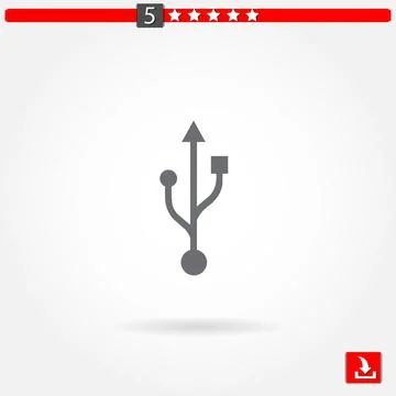 Usb vector icon Stock Illustration