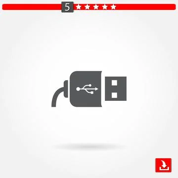Usb vector icon Stock Illustration