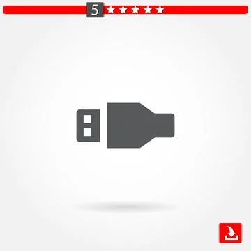 Usb vector icon Stock Illustration