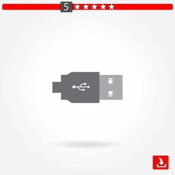 Usb vector icon Stock Illustration