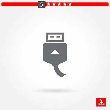 Usb vector icon Stock Illustration