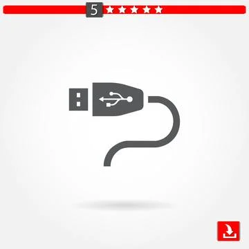 Usb vector icon Stock Illustration