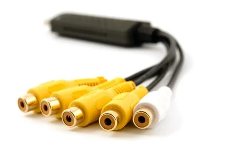 Usb video audio capture adapter vhs to dvd hdd tv card Stock Photos