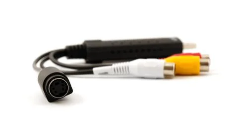 Usb video audio capture adapter vhs to dvd hdd tv card Stock Photos