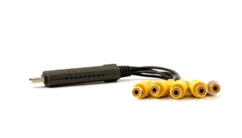 Usb video audio capture adapter vhs to dvd hdd tv card Stock Photos