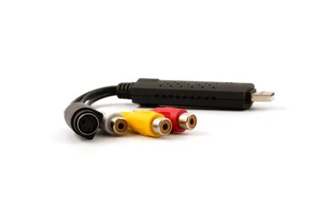 Usb video audio capture adapter vhs to dvd hdd tv card Stock Photos