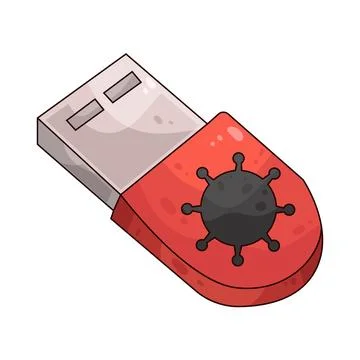 Usb virus illustration イラスト素材