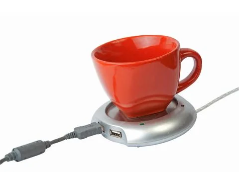 Usb warmer with cup Stock Photos
