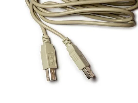 Usb wire. Accessories for technology. Charging cable. Stock Photos
