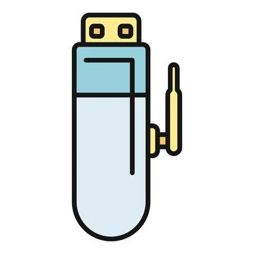 Usb wireless adapter connecting devices to network Stock Illustration