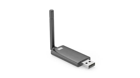 USB wireless network adapter Stock Footage 338244319