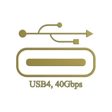 The USB4 next-generation, doubles the bandwidth to extend USB-C performance Stock Illustration