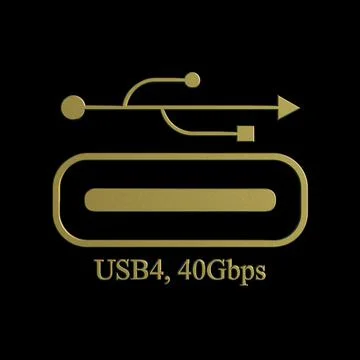 The USB4 next-generation, doubles the bandwidth to extend USB-C performance Stock Illustration