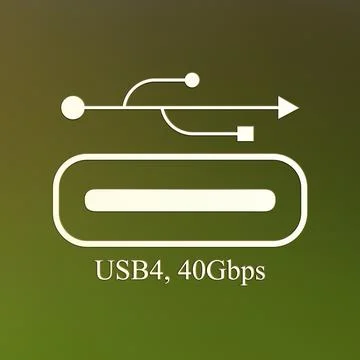 The USB4 next-generation, doubles the bandwidth to extend USB-C performance Stock Illustration