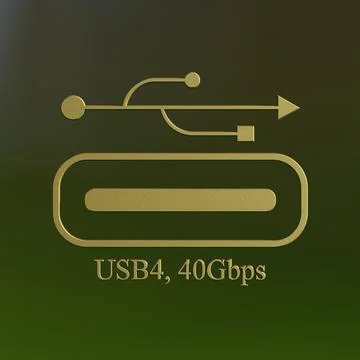 The USB4 next-generation, doubles the bandwidth to extend USB-C performance Stock Illustration